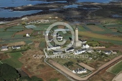 Phare de île de Batz ,le Finistere vue du ciel