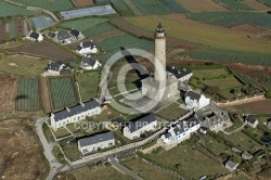 Phare de île de Batz ,le Finistere vue du ciel