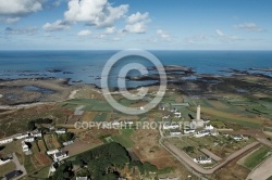 Phare de île de Batz ,le Finistere vue du ciel