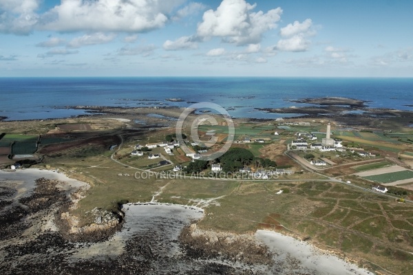 Phare de île de Batz ,le Finistere vue du ciel