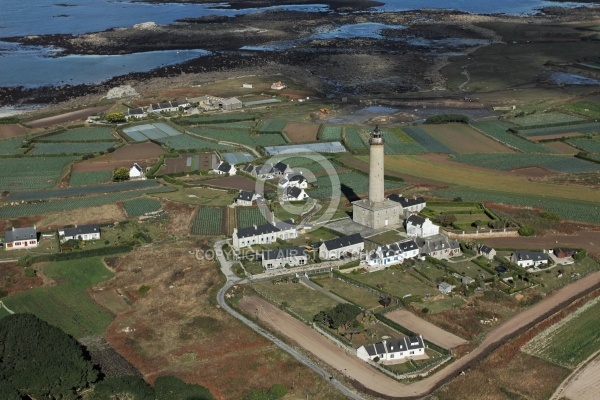 Phare de île de Batz ,le Finistere vue du ciel