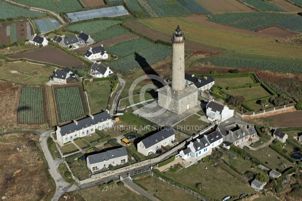 Phare de île de Batz ,le Finistere vue du ciel