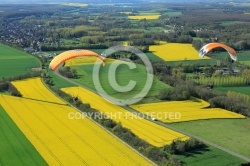 photo aerienne colza Eure et Loire, Chaudon 28