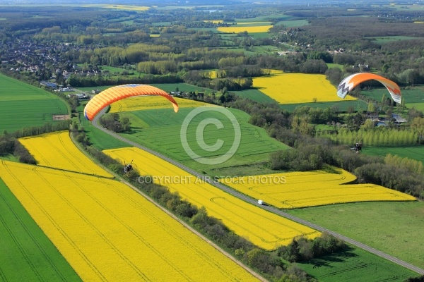 photo aerienne colza Eure et Loire, Chaudon 28