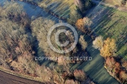 Photo aerienne de la seine, departement 78 Mantes-la-jolie