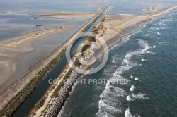 Photo aerienne Digues des Salins de Giraud