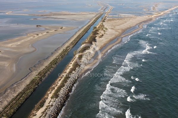 Photo aerienne Digues des Salins de Giraud