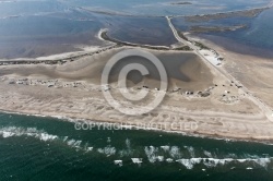 Photo aerienne plage d Arles ou de Piémanson