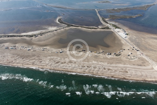 Photo aerienne plage d Arles ou de Piémanson