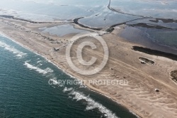 Photo aerienne plage du  Salin de Giraud