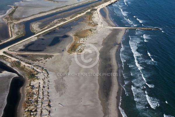 Photo aerienne étangs de Camargue