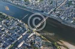 Photo aérienne de la Loire  pont Cessart, Saumur 49