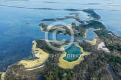 Photo aérienne de la petite Camargue, Saintes Maries de la Mer