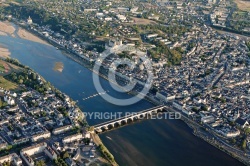 Photo aérienne de Loire pont Cessart à Saumur
