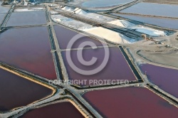 Photo aérienne des Salins du midi  camargue