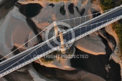 Photo aérienne du pont de Saint-Florent-le-Vieil