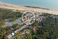 Photo aérienne plage du Rocher, Longeville-sur-Mer