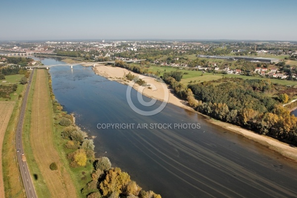 Photo aérienne de la Loire,  Gien 45