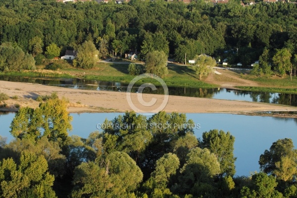 Photo aérienne de la Loire à Mosne  37