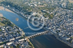 Photo aérienne de Loire pont Cessart à Saumur 49