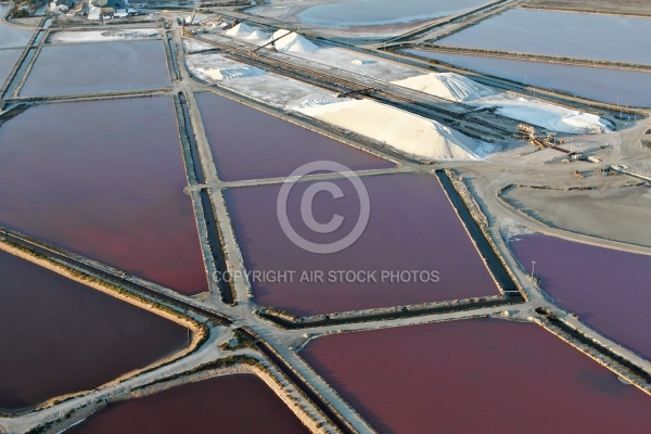 Photo aérienne des Salins du midi  camargue