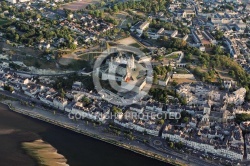 Photo aérienne du château de Saumur, France