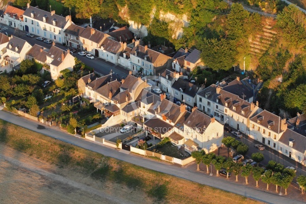 Photo aérienne du village de Chaumont-sur-Loire
