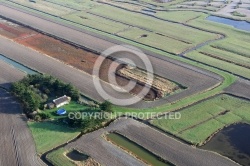 Photo aérienne marais du Pays de Monts , vendée 85