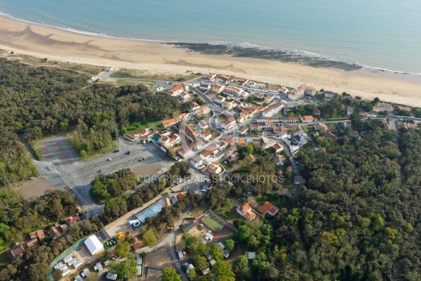 Photo aérienne plage du Rocher, Longeville-sur-Mer