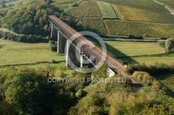Photo aérienne pont chemin de fer à  Sancerre