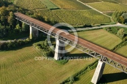 Photo aérienne pont chemin de fer à  Sancerre