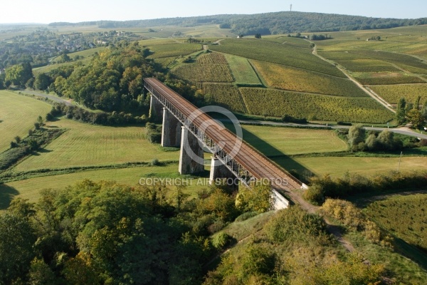 Photo aérienne pont chemin de fer à  Sancerre