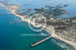 Photo aérienne de la petite Camargue, Saintes Maries de la Mer
