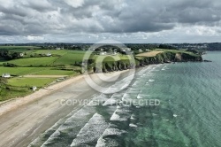 Plage de Trezmalaouen par temps nuageux, Finistère