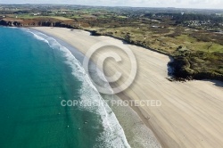 Plage des Blancs Sablons, Le conquet  vue du ciel