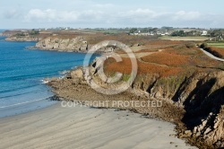 Plage des Blancs Sablons, Le conquet  vue du ciel