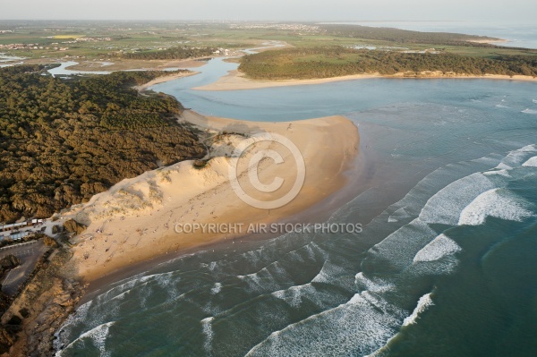 Plage du Veillon, Talmont-Saint-Hilaire vue du ciel