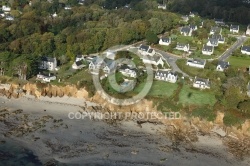 Plougonvelin plage de Ste Anne vue du ciel