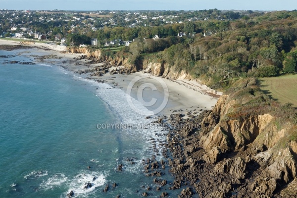 Plougonvelin plage de Ste Anne vue du ciel