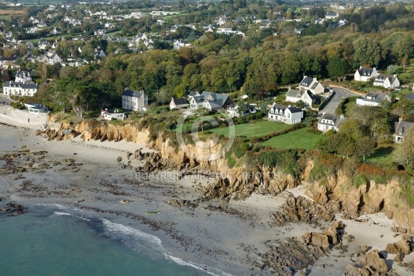 Plougonvelin plage de Ste Anne vue du ciel