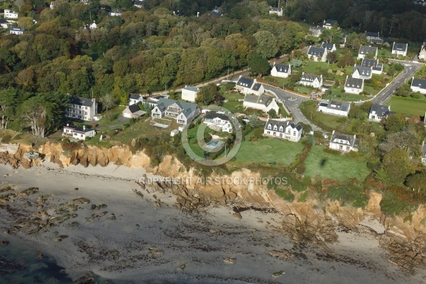 Plougonvelin plage de Ste Anne vue du ciel