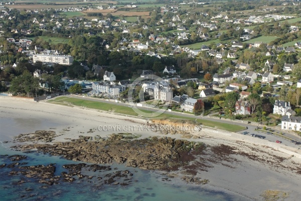 Plougonvelin plage de Ste Anne vue du ciel