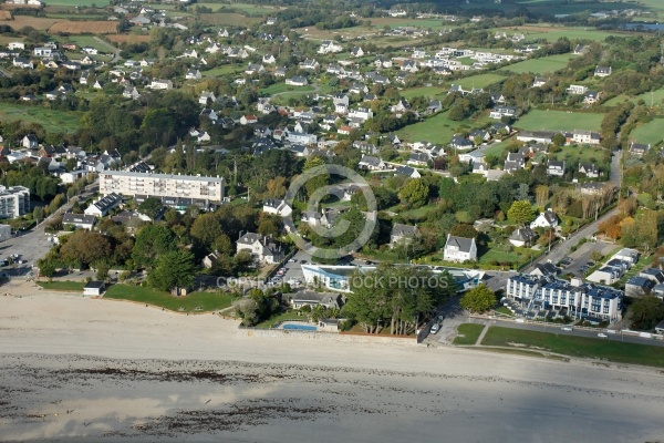 Plougonvelin plage de Ste Anne vue du ciel