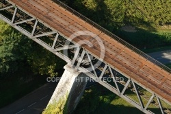 Pont de  chemin de fer vu du ciel