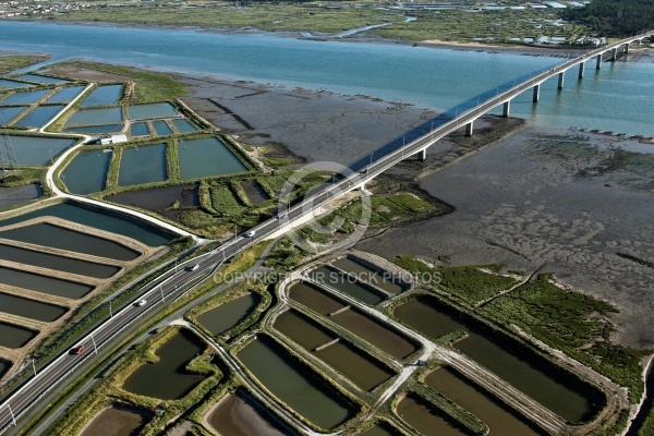 Pont de la Seudre vue aérienne de la Tremblade