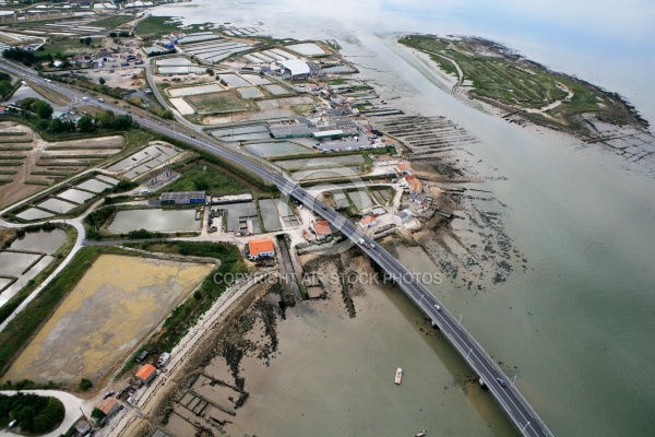 Pont viaduc Marennes - Oléron , Bassin Ostréicole Bourcefranc-le