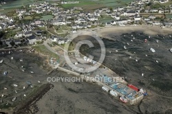 Port de île de Batz ,le Finistere vue du ciel