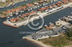 Port du canal de Gujan-Mestras vue du ciel