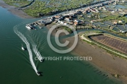 Port ostréicole de la tremblade vue du ciel