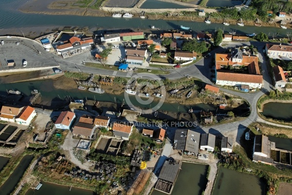 Port ostréicole de Marennes vue du ciel